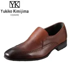 Yukiko Kimijima 本革 ビジネスシューズ 27cm ブラウン