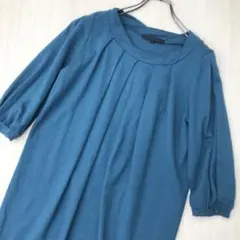 美品 ANAYI アナイ 7分袖 ウール ロング ワンピース 38
