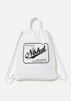 NEIGHBORHOOD LOGO DRAWSTRING TOTE BAG