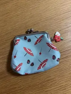 京都　ぽっちり　がま口小銭入れ　チャーム付き