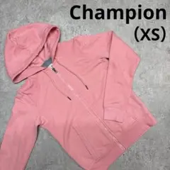 チャンピオン　ジッパー付きパーカー　ピンク　裏起毛　XS