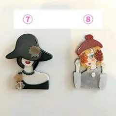 アクリル製　ブローチ　女の子