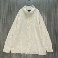 MOUNTAIN LAKE ボリュームハイネック長袖ニット　XL 厚手