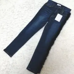 タグ付き✨AMERI アメリ サイドファーデニムパンツ 24 インディゴ