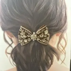 (匿名配送)インド刺繍リボンポニーフック