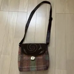 CALZAT ウール チェック柄 ポシェット