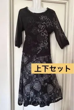 社交ダンス　セットアップ　トップスとスカート シースルー　ツーピース　匿名配送