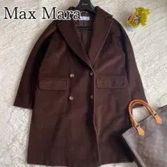 ♡最高級♡ マックスマーラ 白タグ カシミヤ チェスターコート XLサイズ 茶色
