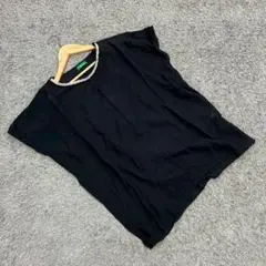 ✨アースミュージックアンドエコロジー✨ノースリーブシャツ♡ビジュー付♡黒(F)