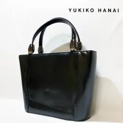 【美品】YUKIKO HANAI レザー ハンドバッグ フォーマル 黒