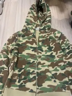 APE × チャンピオン サルカモ柄 ジップアップパーカー ショートパンツ セットアップ メンズ ジップパーカー ショートパンツ ジャージ