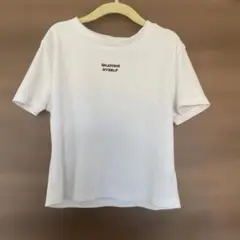 GU ホワイト Tシャツ 140サイズ ENJOYING MYSELF