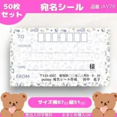 宛名シール　50枚セット【AY78】