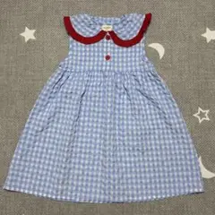 SOYBEAN キッズワンピース ブルーチェック 韓国子供服 メファボリ