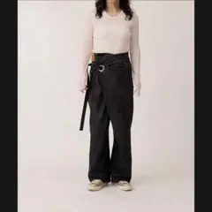 nvetokki ンベトッキ　ラップデニム　ブラックデニム　パンツ　XS
