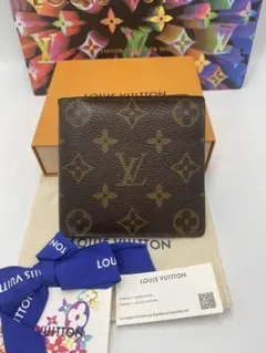 ルイヴィトン モノグラム ポルトフォイユ マルコ 二つ折り財布 ブラウン 財布