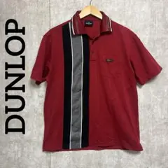ゴルフウェア　DUNLOP ダンロップ　ポロシャツ Lサイズ エンジ系　メンズ