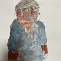 水彩画 人物イラスト