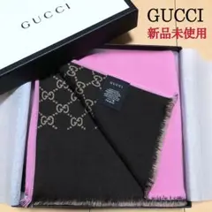 《新品未使用》Gucci グッチ GGウールシルクスカーフ マフラー