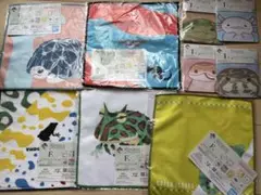 爬虫類＆両生類　一番くじ　F賞タオルコレクション　I賞ジッパーバック　9点セット