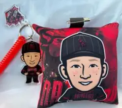 オリックスバファローズ　西川龍馬 クッションバッジ ゴム付きキーホルダー