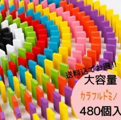 知育玩具☆積み木☆ドミノ☆12色 480個☆教育おもちゃ☆在庫残りわずか