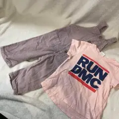 2点まとめ売り　ベビー女の子70 75 H&M くすみむらさき　ピンク　上下