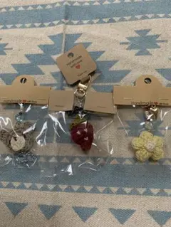 ハンドメイド　キーホルダー　モチーフ　3点セット売り