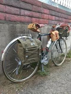 vintage ミリタリー 自転車 防水 サドル フロント リア サイドバッグ