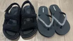 ZARA&OLD NAVY ビーズ付きサンダルセット　19cm