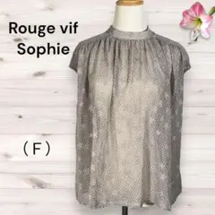 『ROUGE Vif Sofhie』（Ｆ）後ボタンブラウス 総柄 シアー 透け感