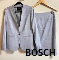 BOSCH ボッシュ　ライトグレー スカートセットアップ ウール　シルク　38