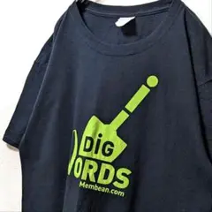 ポート&カンパニー ディグワードズ ロゴ Tシャツ ブラック 黒 L 古着
