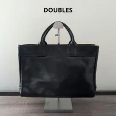 【極美品】DOUBLES レザー トートバッグ 黒 小型