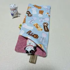 猫の足柄デザイン メガネケース