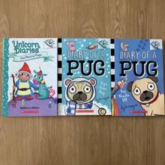【3冊セット】Unicorn Diaries & Diary of a Pug