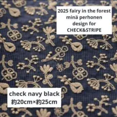 check＆stripe field of flower ネイビー　チェック