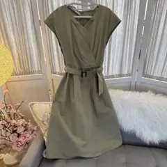 NATURAL BEAUTY BASIC 美品　オリーブグリーン ワンピース