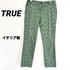2555M トゥルー　ストレート・テーパードパンツ　花柄　クローバー柄　ボトムス