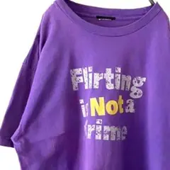 Flirting is Not a Crime Tシャツ パープル 紫 古着