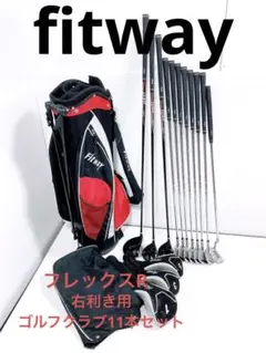 初心者用 FITWAY 右利き用ゴルフ11本セット フレックスR