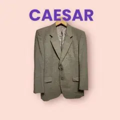 メンズ　CAESARジャケット、グレー　夏用　中古オーダーメイド　着丈約70㎝