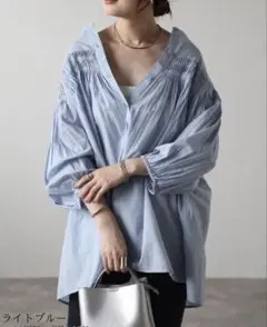 HALFピンタックフレアブラウス