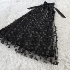 ホルダーネック ワンピース 蝶々 リボン ラメ S ブラック 黒 ハロウィン