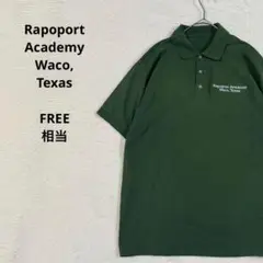 Rapoport Academy☆半袖　ポロシャツ　ロゴ刺繍　F相当　メンズ　夏