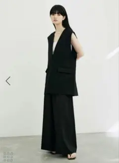 【美品】ADAM ET ROPE' キャンバスリネンジレ ブラック