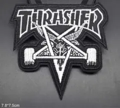アイロンプリント アップリケ ワッペン 刺繍 簡単接着剤 THRASHER