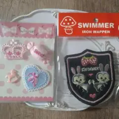 スイマー SWIMMER 平成レトロ ワッペン スクール うさぎ バレリーナ