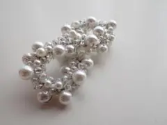 パール・クリアビーズヘアゴム