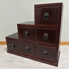 階段型　木製　引き出し　収納